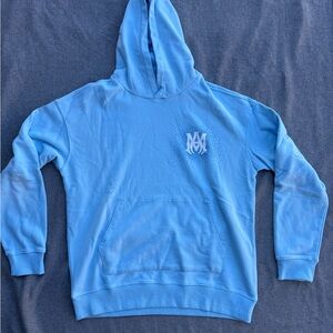 Mike Amiri blue glitter hoodie